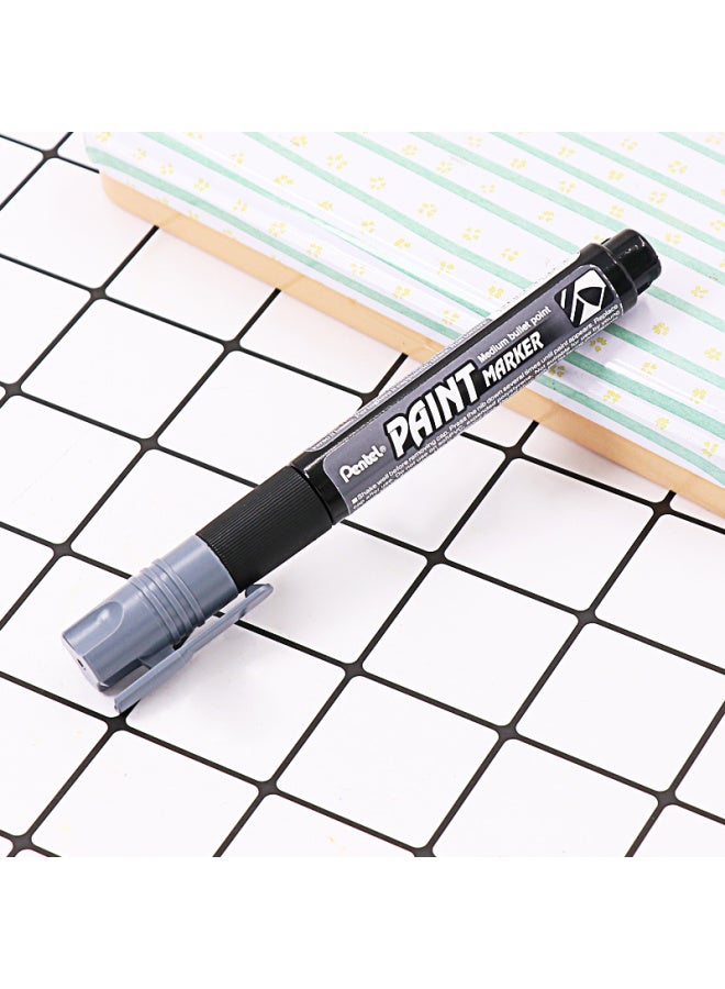 Pentel Color Round Tip Paint Marker Waterproof Quick-Drying Marker Bold Tip Large Letter Advertising Pen Mmp20 Gray Single Pack - Image 5