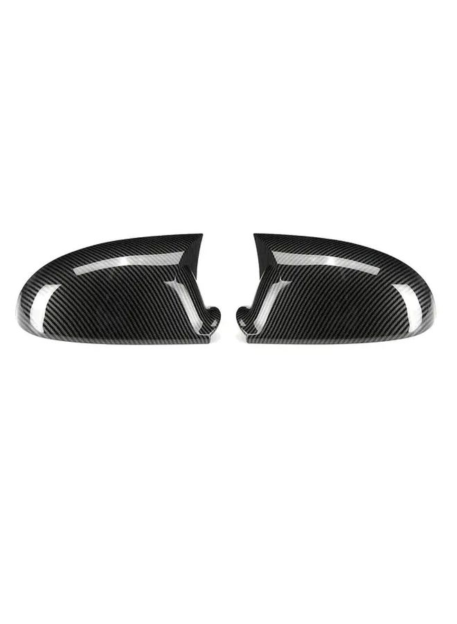 Carbon Look Side Mirror Covers For VW Golf 5 MK5 2003 2009 Glossy Rearview Caps - Image 5