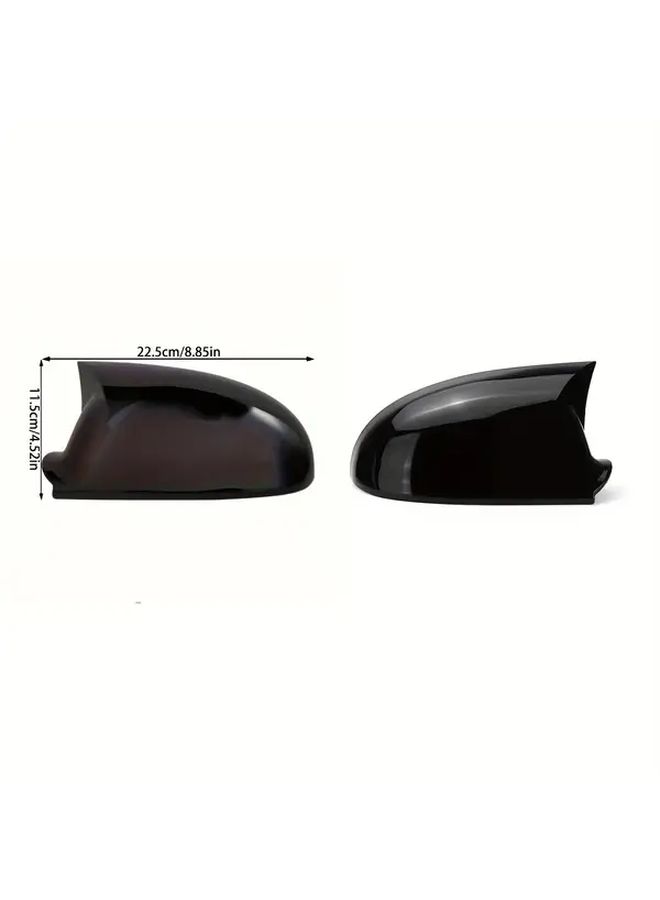 Carbon Look Side Mirror Covers For VW Golf 5 MK5 2003 2009 Glossy Rearview Caps - Image 2