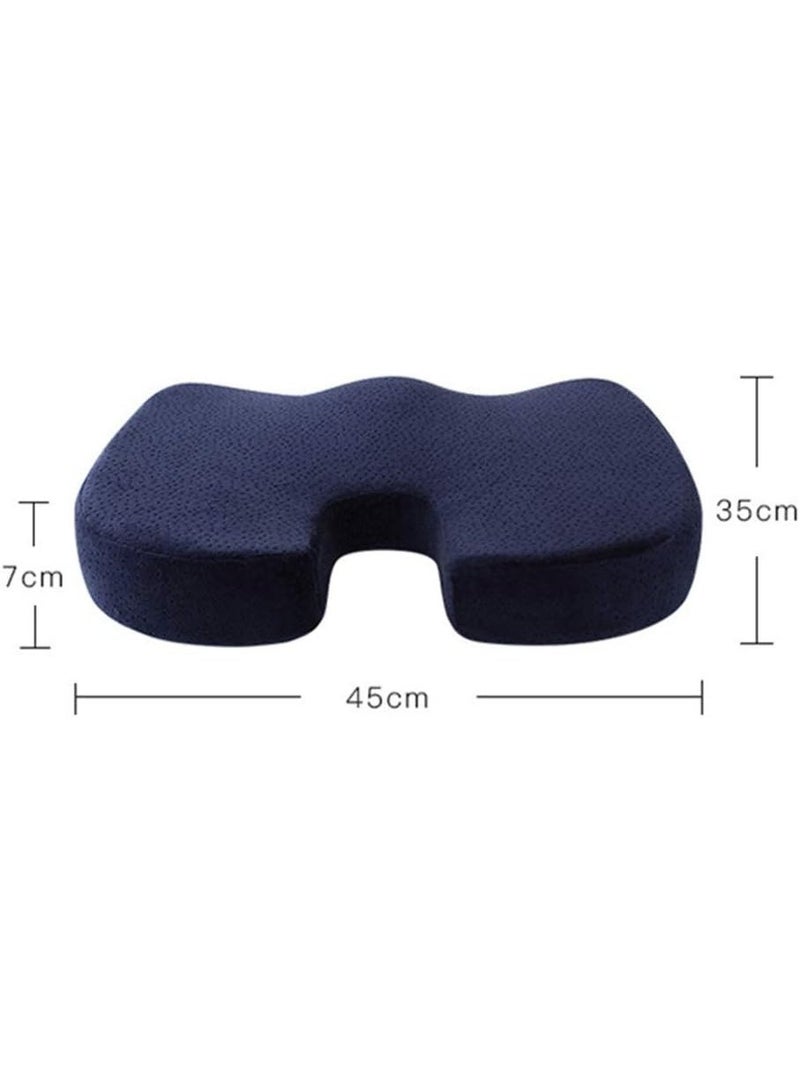 Decdeal Slow Rebound Seat Cushion Memory Foam Coccyx Pad Tailbone Sciatica Lower Back Pain Relief for Office Desk Chairs Car Seat - Image 2