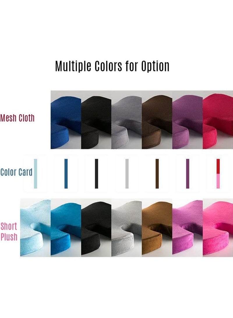 Decdeal Slow Rebound Seat Cushion Memory Foam Coccyx Pad Tailbone Sciatica Lower Back Pain Relief for Office Desk Chairs Car Seat - Image 3