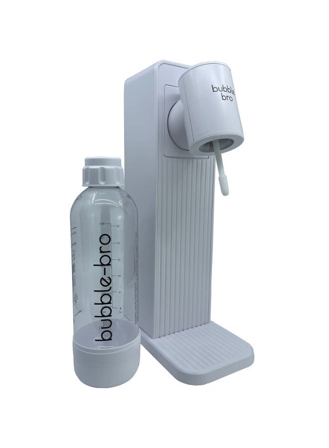 bubble-bro Bubble Bro Origin Sparkling Water Maker Starter Kit – Comes with a 1L BPA-free carbonating bottle and a CO₂ cylinder – Enjoy fresh sparkling water anytime, anywhere (White) - Image 3