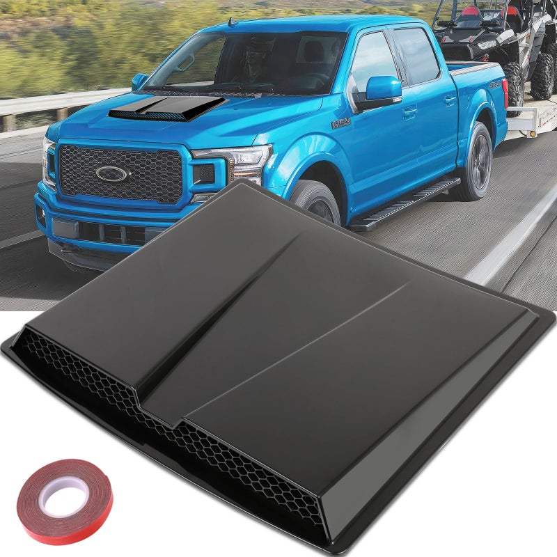 DREAMOTOR Hood Scoops For Cars Universal Hood Scoop Vents Automotive Hood Scoops for Trucks Compatible with F150 F250 F350 GMC Sierra 1500 2500 Dodge Ram 1500 2500 Toyota Tundra Jeep Wrangler - Image 3