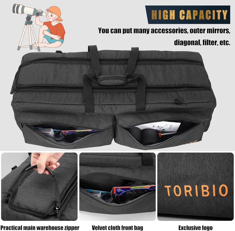 TORIBIO 35" Telescope Bag, Large Telescope Travel Bag for for Telescope Tube & Tripod,Soft Pad Telescope Carrying Case Compatible with Gskyer ToyerBee Celestron Telescope,Storage for Telescope Accessories​ - Image 5