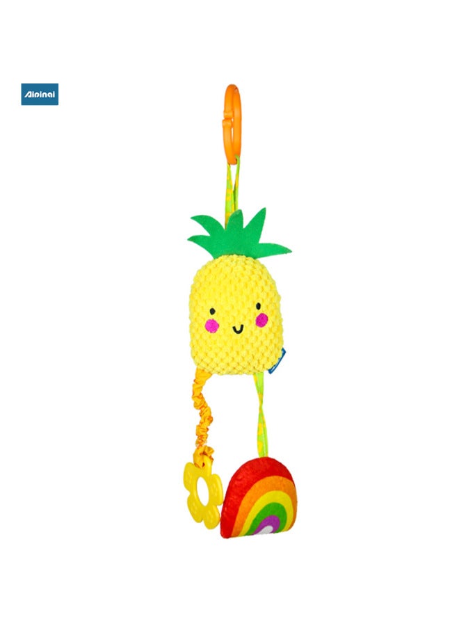 3-piece Set Baby Soft Plush Wind Chimes Toy Fruit Shake Bells Rubber Infant Soft Plush Wind Chimes Toy Fruit Shake Bells Rubber-Color:Fruit Wind Bell PineFor Apple - Image 1