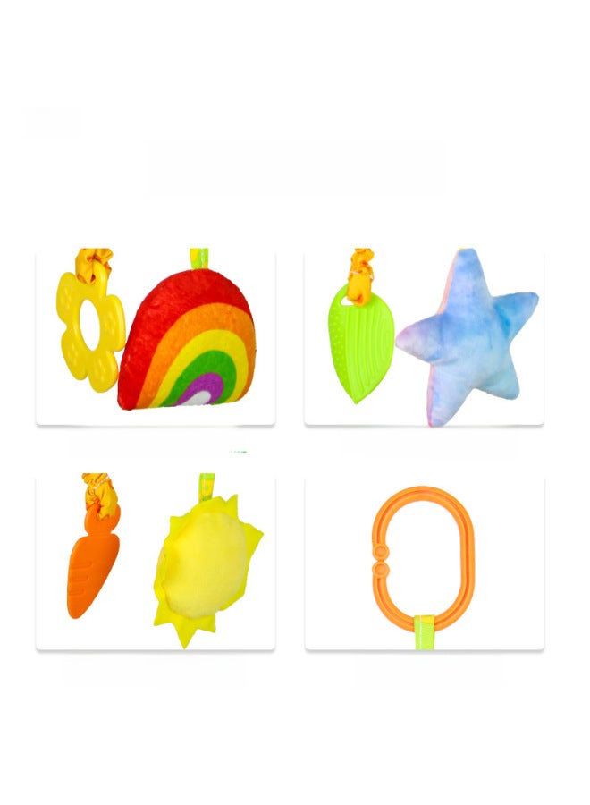 3-piece Set Baby Soft Plush Wind Chimes Toy Fruit Shake Bells Rubber Infant Soft Plush Wind Chimes Toy Fruit Shake Bells Rubber-Color:Fruit Wind Bell PineFor Apple - Image 5