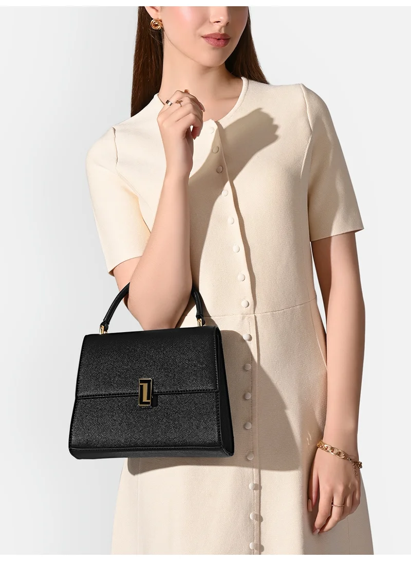 Lavie Luxe Women's Duo Merci Small Satchel Bag (Black)