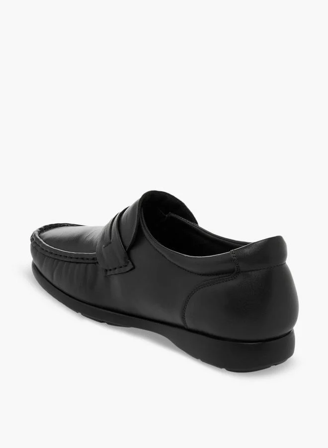 Pinosos Black Men Slip-On Genuine Leather Loafers for Men | Best Price UAE