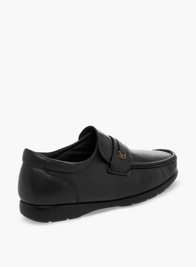 Pinosos Black Men Slip-On Genuine Leather Loafers for Men | Best Price UAE