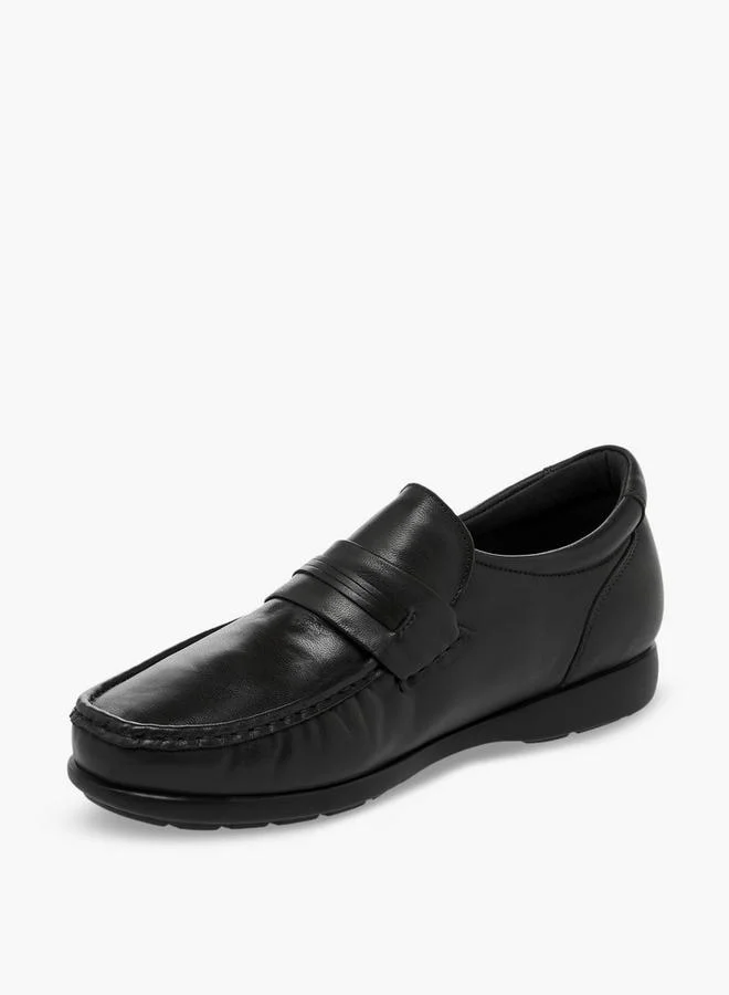 Pinosos Black Men Slip-On Genuine Leather Loafers for Men | Best Price UAE