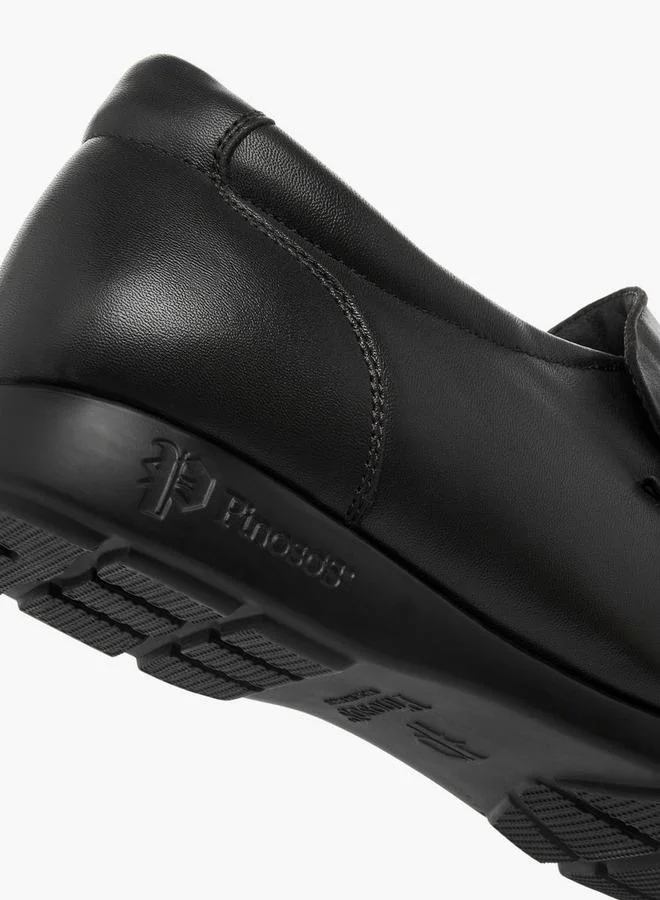 Pinosos Black Men Slip-On Genuine Leather Loafers for Men | Best Price UAE