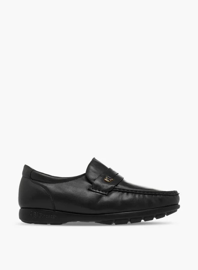 Pinosos Black Men Slip-On Genuine Leather Loafers for Men | Best Price UAE
