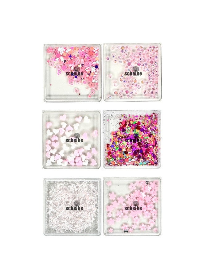 Scheibe Nail Art Accessories, Assorted Colours and Shapes, Set of 6 Boxes