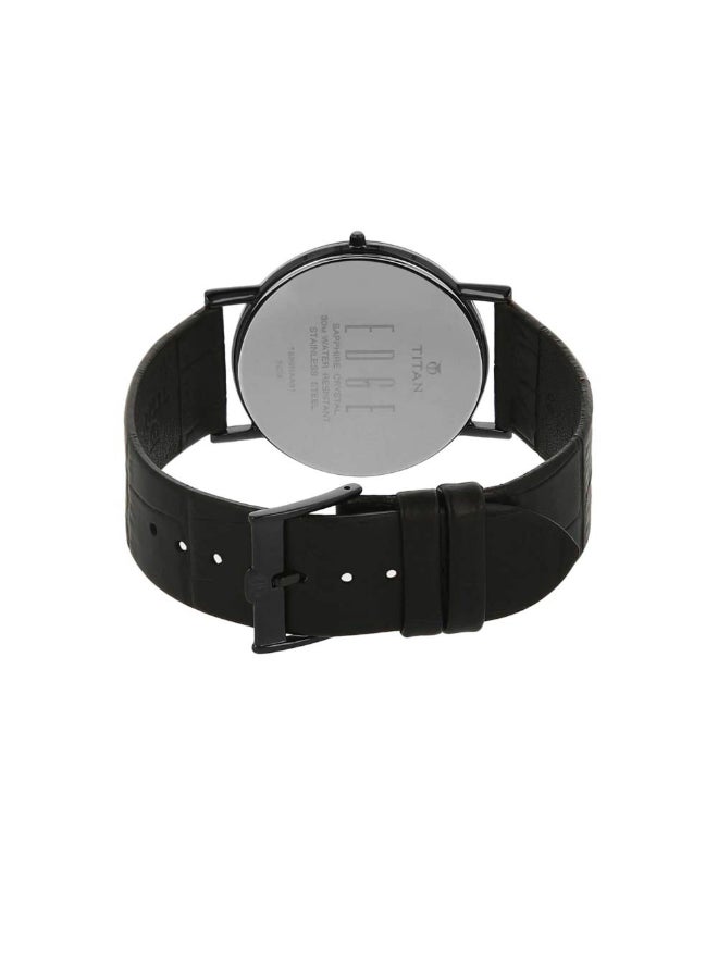 TITAN ساعة رجالية أنالوج بمينا سوداء - 1595NL01 - Image 4