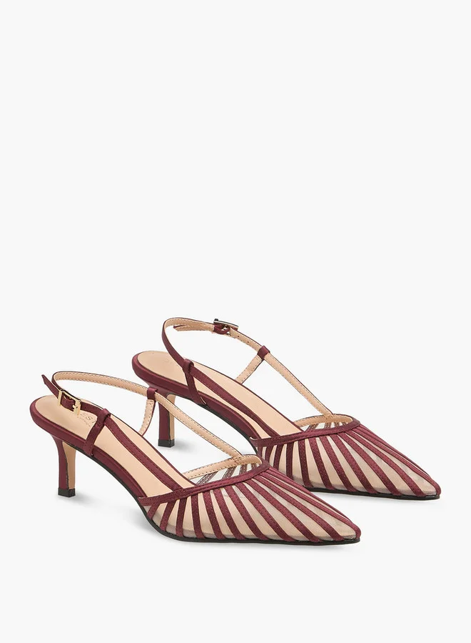 سيليست Women Striped Kitten Heel Shoes
