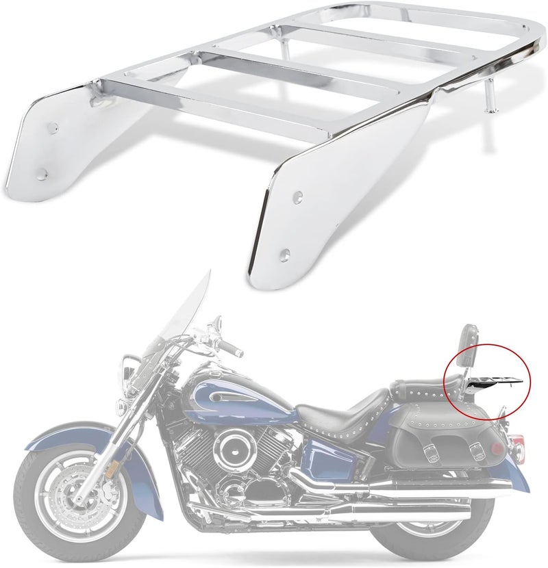 PSLER Motorcycle Solo Seat Sissy Bar Luggage Rack for Dragstar XVS 1100 V-Star 400 650 1100 - Image 1