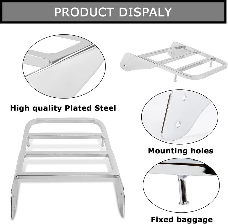 PSLER Motorcycle Solo Seat Sissy Bar Luggage Rack for Dragstar XVS 1100 V-Star 400 650 1100 - Image 3