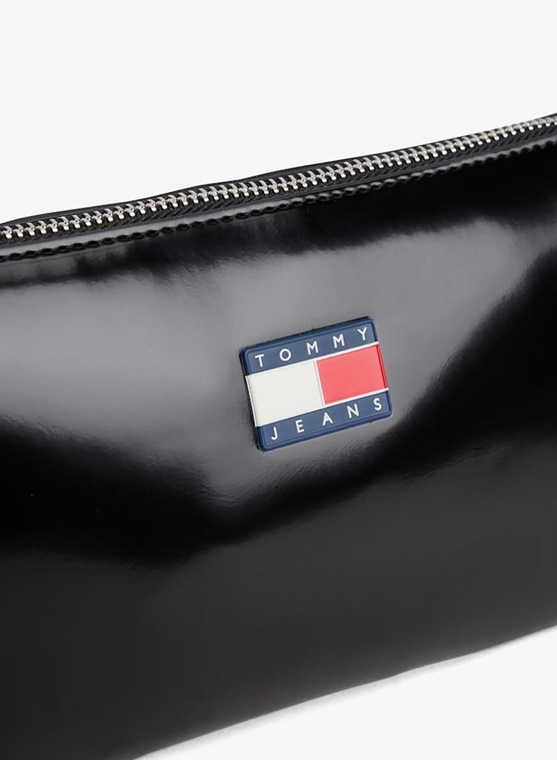 TOMMY JEANS Essential Logo Shiny Shoulder Bag - Image 5