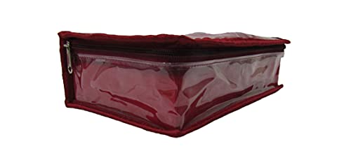 Deepsum Lucknowi Jewellery kit with Pouch Jewellery Organiser For Women Medium Size Red - Image 2
