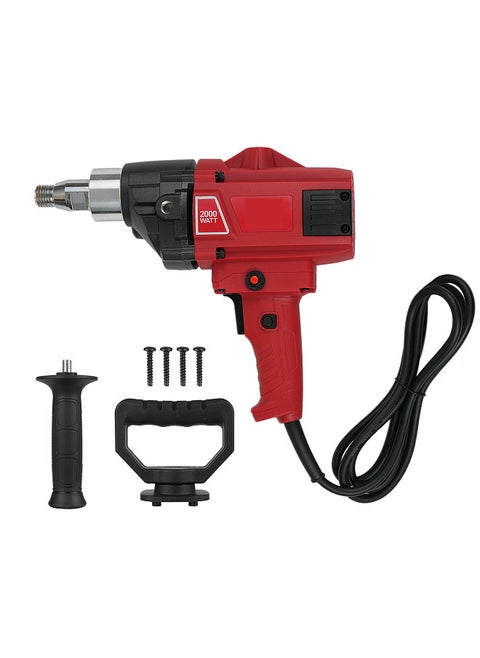 2000W Drill Mixer Set with Spade Handle Electric Augers Post Hole Digging Corded Mixing Drill Machine Concrete Mud Mixer for Drilling and Mixing
