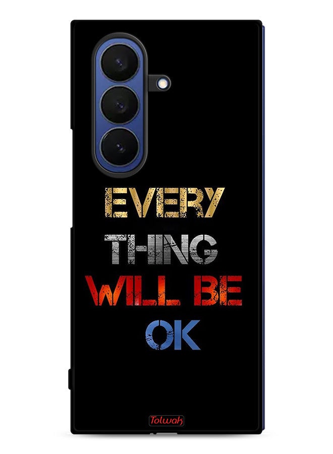 Tolwak Samsung Galaxy Z Fold7 Protective Case Cover Everything Will Be Ok - Image 1