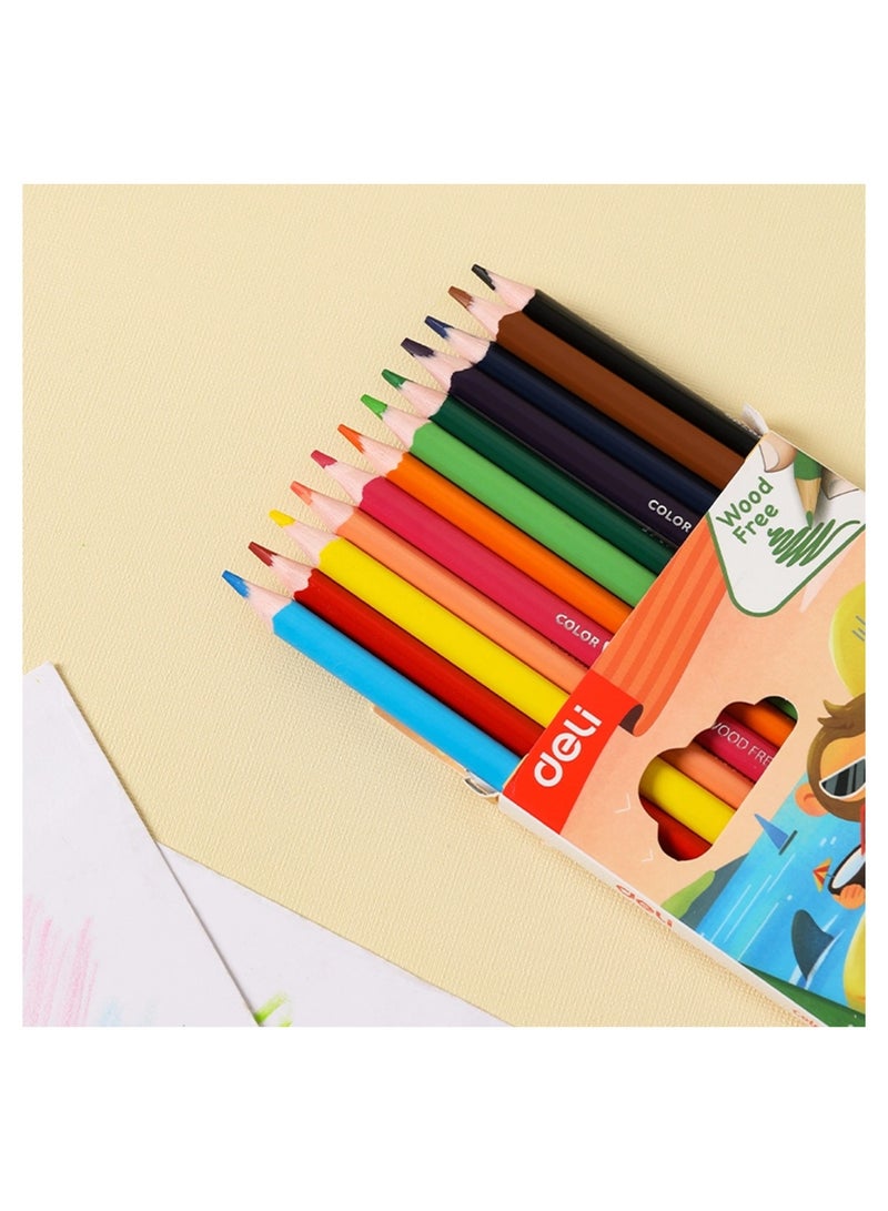 Deli 12-Piece Colour Pencils Multicolour  - Image 5