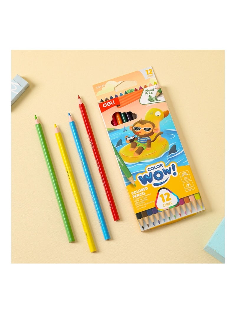 Deli 12-Piece Colour Pencils Multicolour  - Image 4
