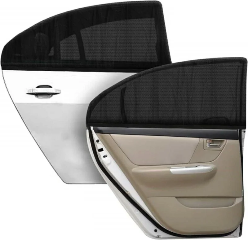 Sogex Rear Side Window Sunshade 2 Curtains and 150*70 Windshield Folding Sunshade