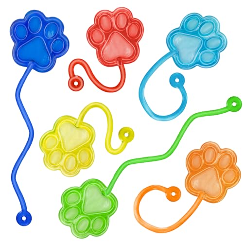 DODOLOL 30 PCS Sticky Hands Bulk Party Favors for Kids 48812 Year Dog Paw Shape Stretchy Sticky Hand Feet Goodie Bags Stuffers for Kids Treasure Box Toys for Classroom Small Mini Prizes Trinkets - Image 1
