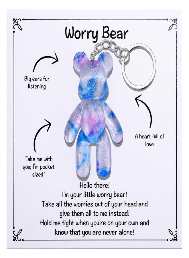 Aesnefe Pocket Bear Hug, Anxiety Relief Gift, Mental Health Positivity Gifts, Autism Fidget Gift, Stress Relief Gifts for Friend, Comforting Present for Son Daughter Back to School, Light Blue - Image 1