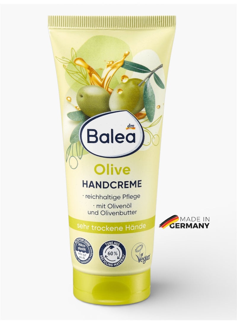 Balea Olive Hand Cream with Olive Oil and Olive Butter for Dry Hands, Made in Germany - Image 1