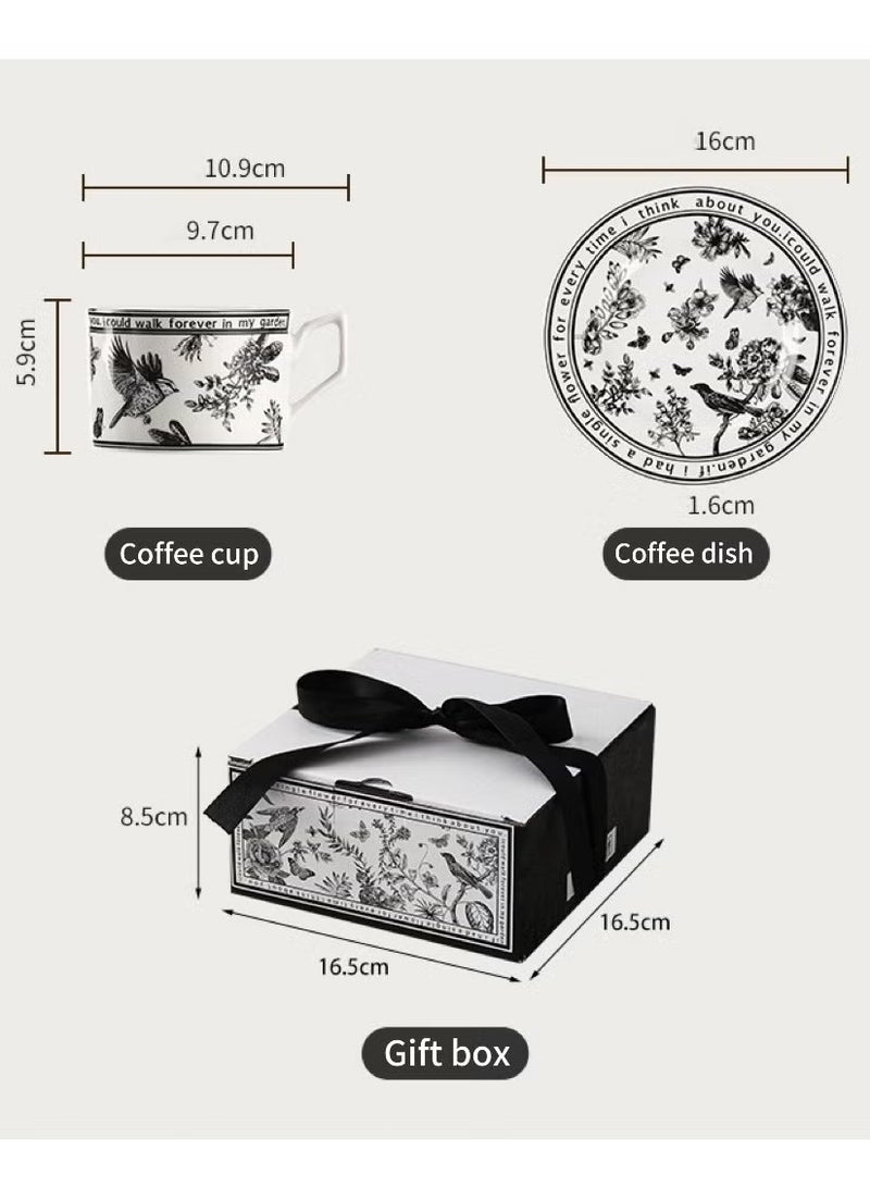 هومستر كوب القهوة السيراميك ومجموعة الصحون - تصميم زهري قديم ، مثالي لمحبي الإسبريسو أو الشاي أو القهوة - هدية مربوطة للمنزل أو المكتب أو المناسبات الخاصة - Image 2