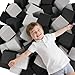 WINTECY 24PCS Foam Cubes 5x5x5 Foam Pit Blocks Set Soft Stacking Blocks for Indoor GamesTrampolines Gymnastics Parkour Action Sport Light Grey and Black - Image 2