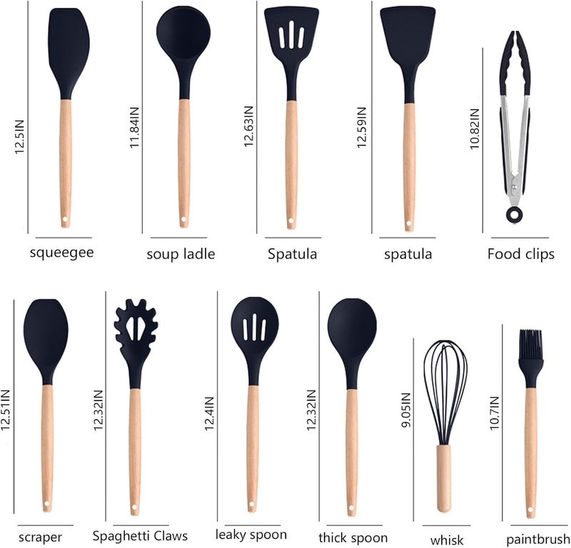 spark ONE 19-Piece Kitchen Utensils Set with Knife Block, Silicone Cooking Tools, Stainless Steel Knives and Cutting Board - Image 3
