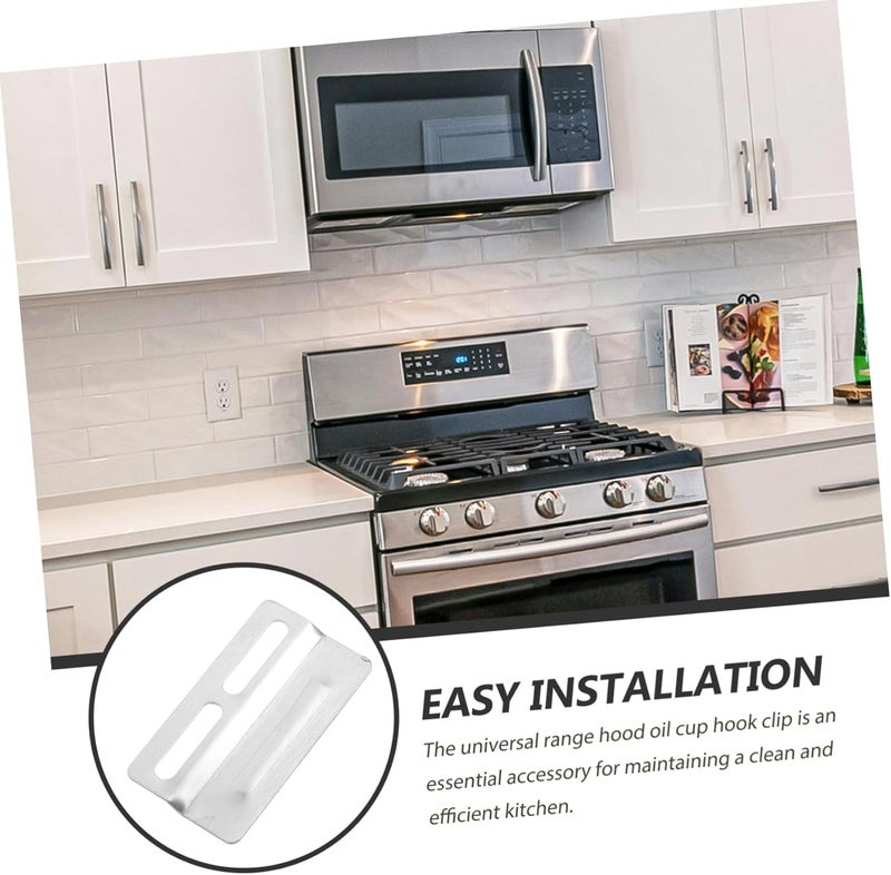 Gadpiparty Universal Oil Cup Hook for Range Hoods Easy Installation Included Hardware Suitable for Kitchen and Barbecue 1 Set Oil Dispenser Mounting Bracket - Image 5