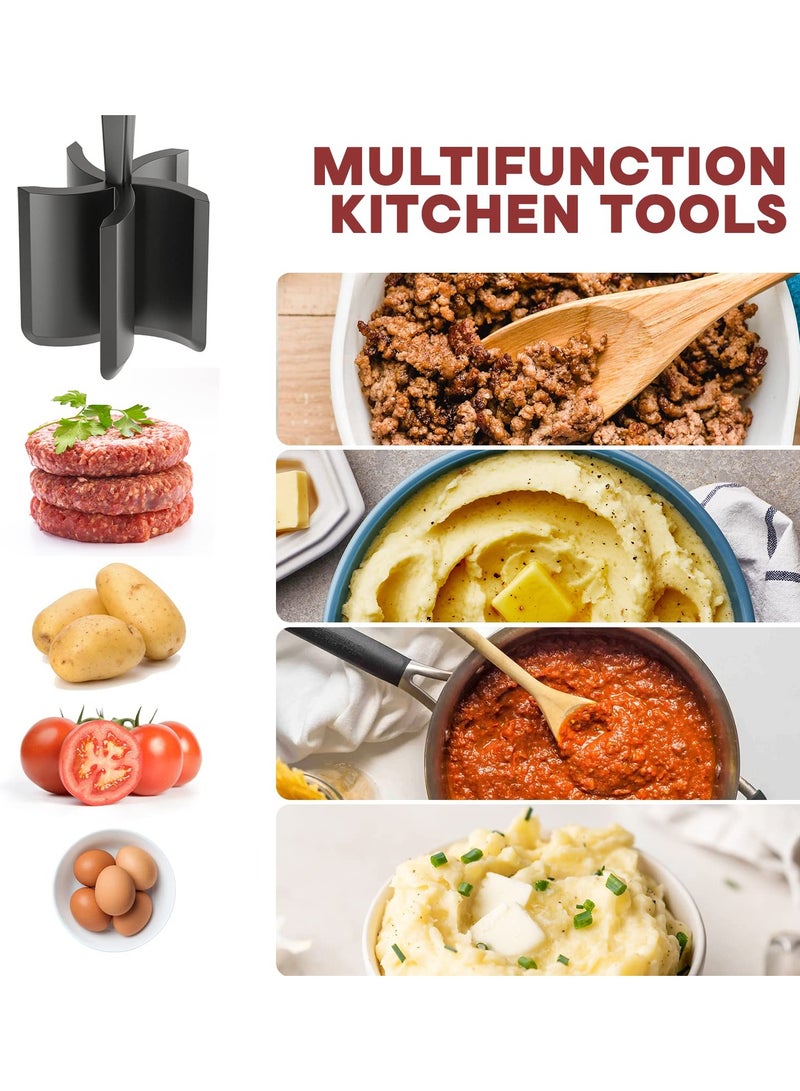 VIUAUAX فرامة لحم، مفرمة لحم، هرس، مفرمة همبرغر، مفرمة لحم يدوية، هرس، وهرس برجر، مفرمة لحم برجر فاخرة مقاومة للحرارة - Image 3