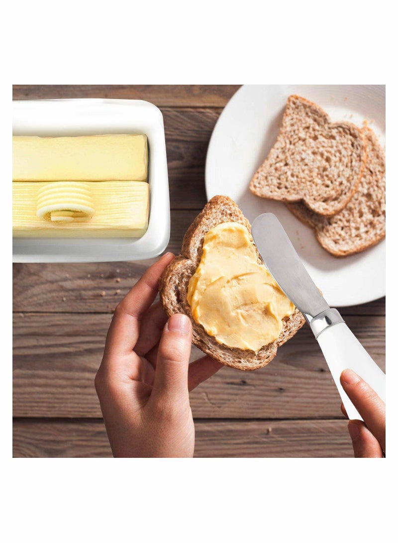 Butter Dish with Knife, Stainless Steel Double-layer Silicone Sealing Butter Dishes with Covers Good Kitchen Gift - Image 2