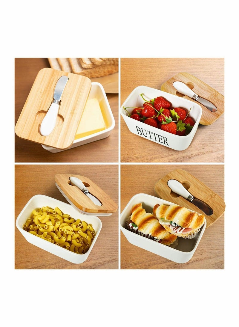 Butter Dish with Knife, Stainless Steel Double-layer Silicone Sealing Butter Dishes with Covers Good Kitchen Gift - Image 5