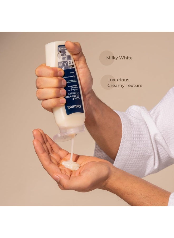 طبيعي شامبو ناتشورالي المضاد للقشرة لفروة الرأس للرجال | بالشاي الأخضر والكركديه والبيوتين | يقلل من تساقط الشعر والقشرة | شامبو يومي خالي من الكبريتات للرجال | 370 مل - Image 4