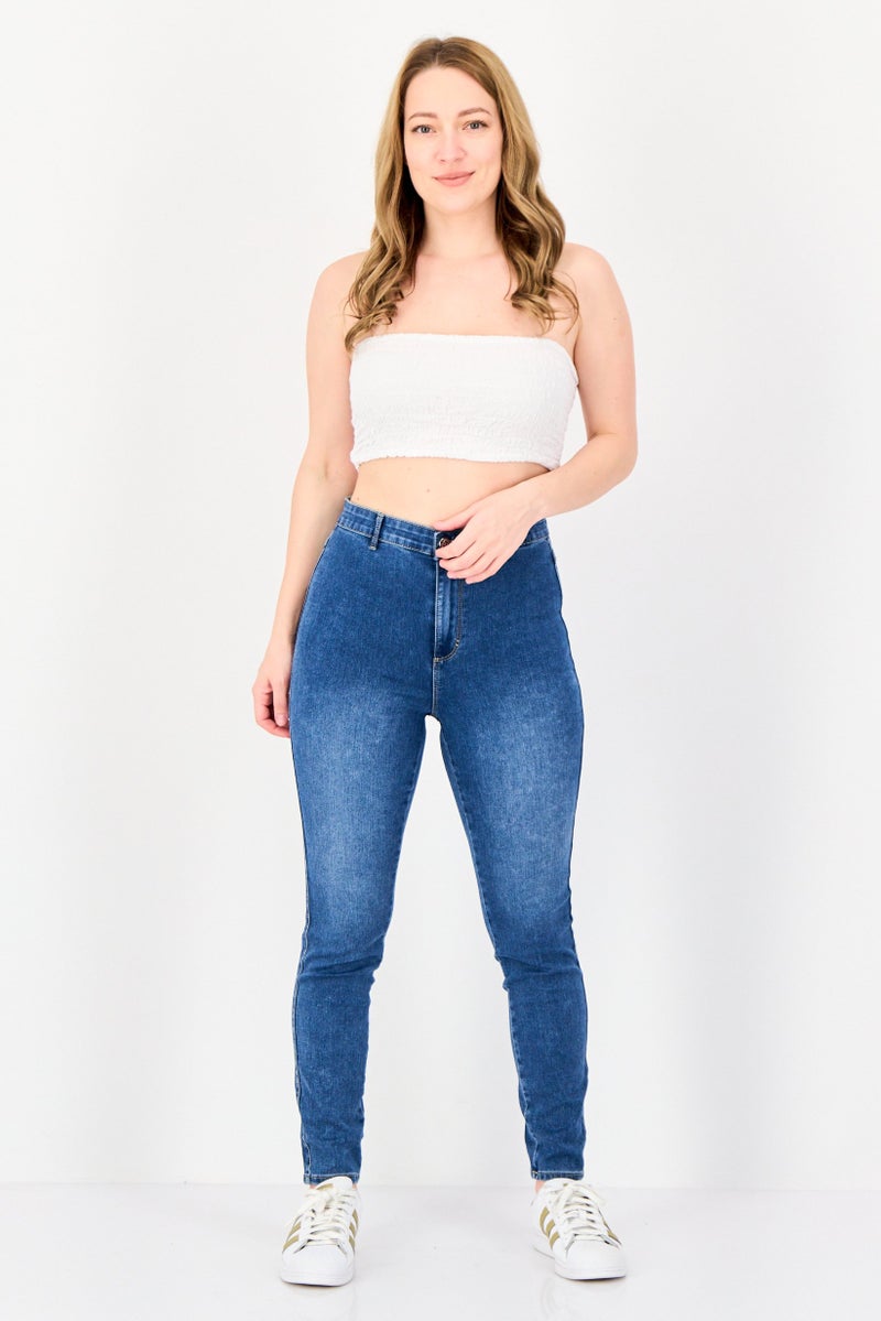 VERO MODA I Scenery by Moda Women Skinny Fit Washed Stretchable Jeans, Light Blue - Image 4