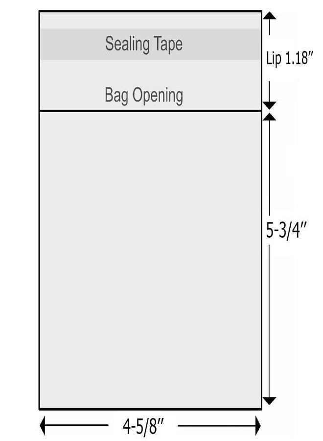 Delatanus 200Pcs 4-5/8'' X 5-3/4'' Resealable Cello Cellophane Bags - Fits A2 Card w/Envelope Photos Jewelry Candy Treats Cookie Clear Sleeves (200 Count) - Image 2