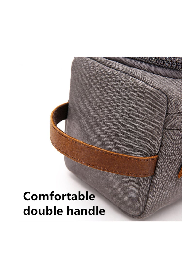 NOVOLAN Toiletry Bags Cosmetic Bag Storage Bag Water Resistant Hanging Toiletry Large Size, Multifunctional Travel Wash Bag Handbag Men & Women Travel Travel Storage Bag Cosmetic Bag Hand Bag (Grey) - Image 3