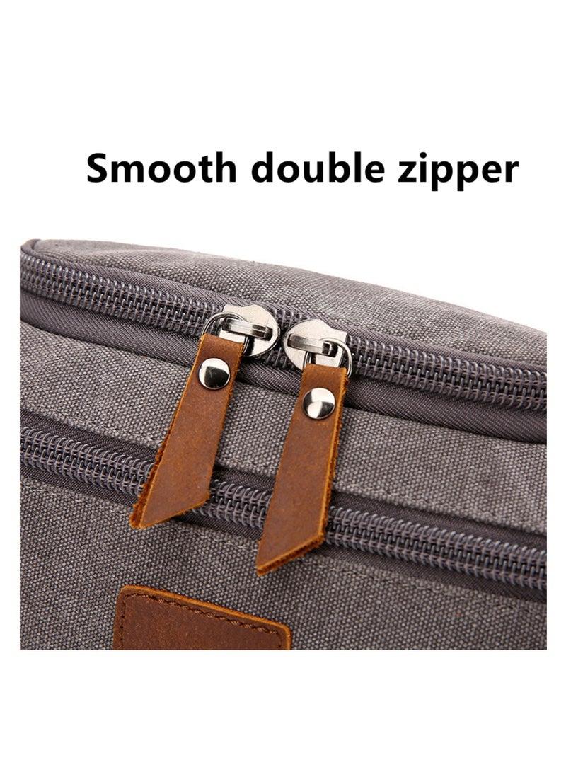 NOVOLAN Toiletry Bags Cosmetic Bag Storage Bag Water Resistant Hanging Toiletry Large Size, Multifunctional Travel Wash Bag Handbag Men & Women Travel Travel Storage Bag Cosmetic Bag Hand Bag (Grey) - Image 2