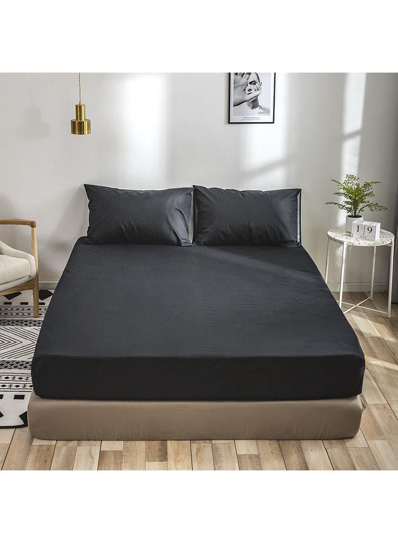 Y&D 3-Piece Solid Color Bed Sheets Set Waterproof Breathable Mattress Cover  - Image 1