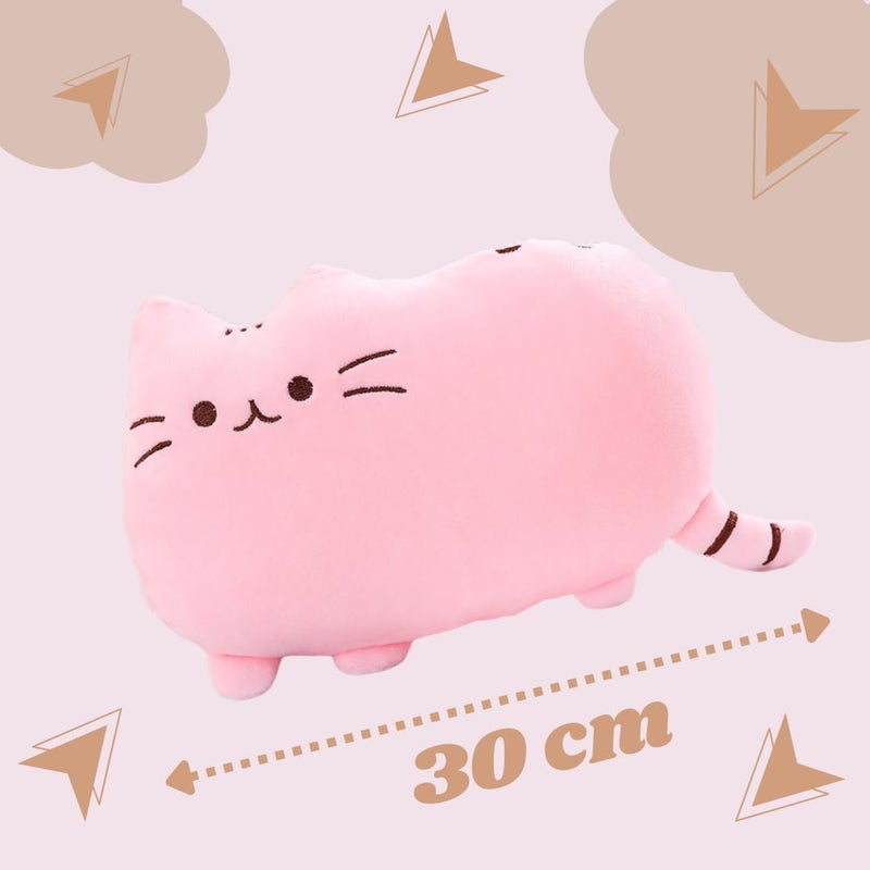 TechMax Solution Cute Pink Cat Kawaii Pillow Plush Toy - Image 2