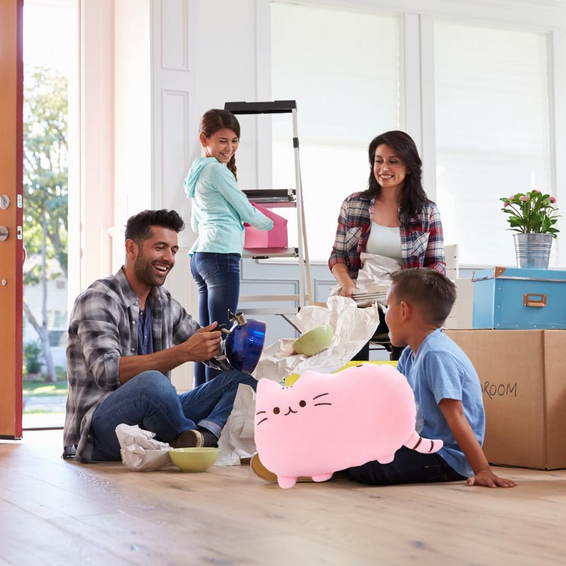 TechMax Solution Cute Pink Cat Kawaii Pillow Plush Toy - Image 3