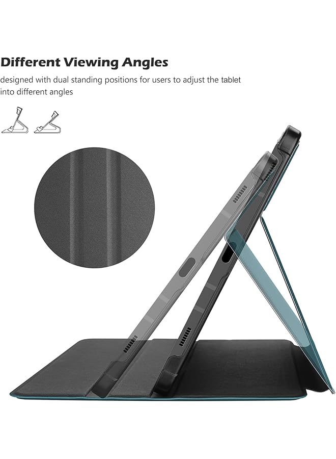 Procases Case For Galaxy Tab S7 Fe 5G 2021 S8 Plus 2022 S7 Plus 2020 12.4 Inch With S Pen Holder Smart Cover For 12.4 Inch Samsung Galaxy Tablet Sm-X800 X806 T730 T736 T970 T975 T976 T978 -Teal - Image 4