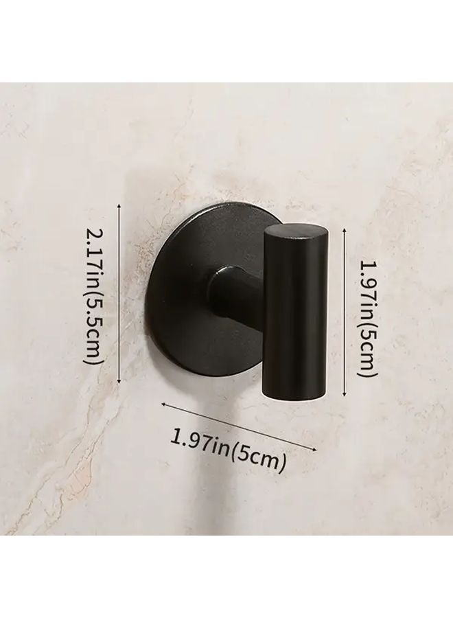 2pcs Black Self Adhesive Curtain Tie Back Hooks Modern Wall Mounted Home Decor - Image 4