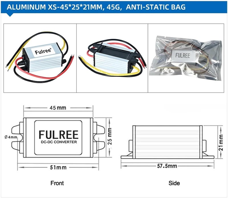 12V 24V to 5V 6V 9V 3.3V 3.7V 4.2V 7.5V 3A 5A Car Voltage Power Converter Regulator 12 24 Volt Step Down 5 6 9 Volt(4A Max,DC 12V 24V_DC 5V) - Image 5
