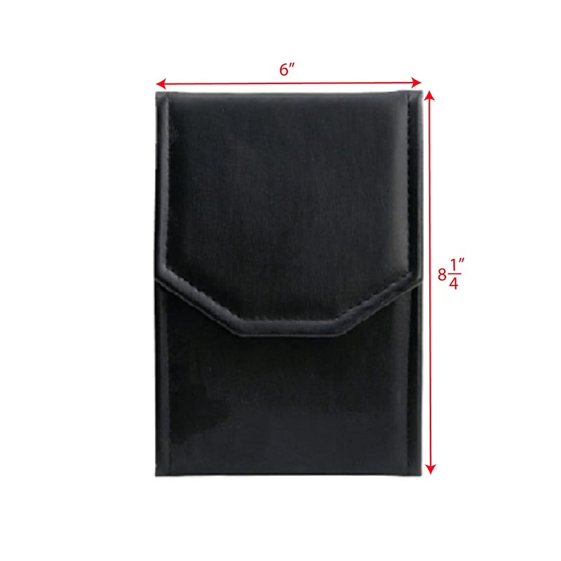 MOOCA Black Leatherette Travel Jewelry Organizer Necklace Storage Carrying Case Jewelry Display Case Necklace Folder - Image 2